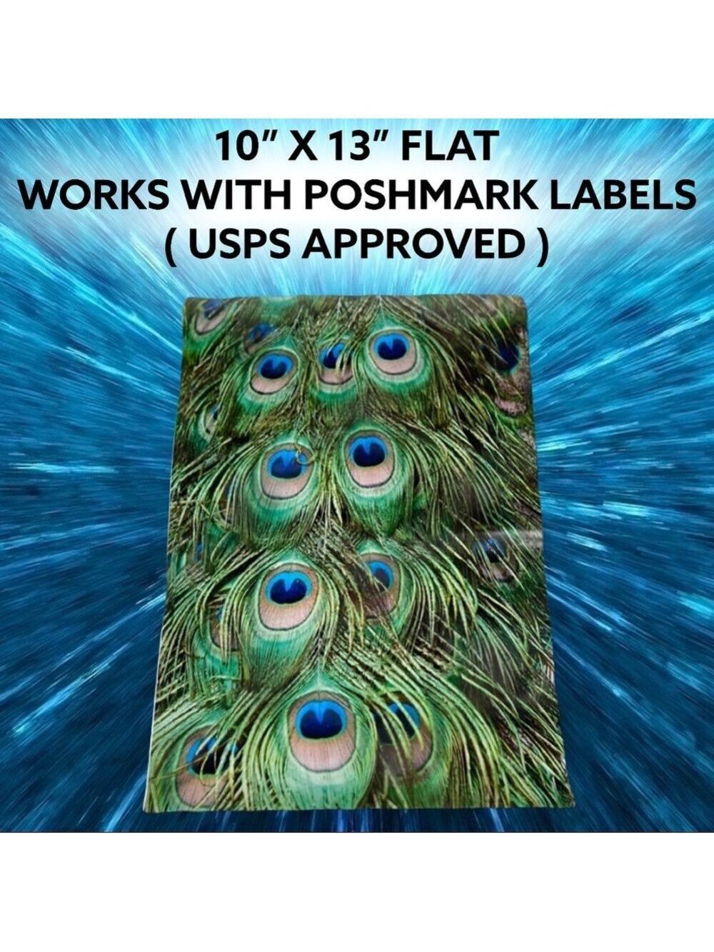 25 10X13 Poly Mailers Peacock Eyes PRICE IS FIRM - Picture 12 of 13